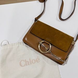 Authentic Chloe Calfskin Suede Faye Mini Shoulder Bag